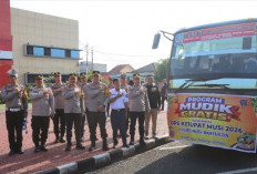 Polres Muba Berangkatkan 60 Warga untuk Mudik Gratis ke Kampung Halaman