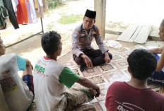 Kanit Binmas Polsek Plakat Tinggi Ajak Warga Jaga Kamtibmas dan Cegah Karhutla