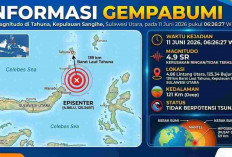 Tak Hanya Sekali! Guncangan Gempa Terus Terjadi di Tahuna Sangihe, Ini Data BMKG