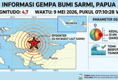 Gempa Magnitudo 4,7  Guncang Sarmi Papua Pagi Ini, Tak Berpotensi Tsunami
