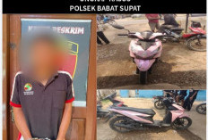 Polsek Babat Supat Amankan Warga Pali Usai Curi Motor Warga
