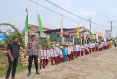 Polsek Plakat Tinggi Amankan Kunjungan Ketua TP PKK Sumsel dan Muba di Desa Sialang Agung