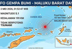 Gempa Magnitudo 5,1 Pagi Ini Guncang Maluku Barat Daya, Tak Berpotensi Tsunami