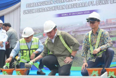 Atasi Kemacetan Truk Tambang, Gubernur Herman Deru Groundbreaking Pembangunan Overpass di Lahat
