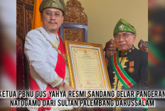 Sah! Ketum PBNU Gus Yahya Resmi Sandang Gelar Pangeran Natogamo dari Kesultanan Palembang Darussalam