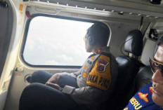 Naik Helikopter Usai dari Lubuklinggau, Wakapolda Sumsel Sisir 4 Daerah Paling Rawan Karhutla