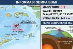 Gempa Magnitudo 5,1 Guncang Maluku Barat Daya Pagi Ini, BMKG: Tak Berpotensi Tsunami!