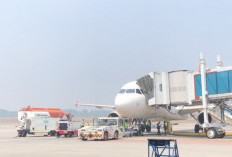 Visibility 3.000 Meter, Operasional Penerbangan Bandara SMB II Tetap Aman dan On Schedule Meski Kabut Asap