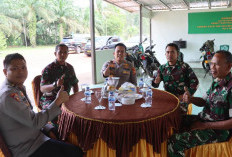 Kapolres Muba Sambangi Koramil Sungai Lilin Usai dari Mapolsek