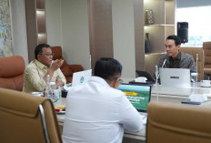 Hadap Menteri Lingkungan Hidup, Bupati OKI Muchendi Mahzareki Minta Percepatan Pembangunan Daop Karhutla