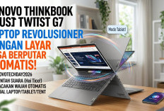 Intip Spesifikasi ThinkBook Plus Twist G7 yang Layarnya Bisa Mengikuti Gerakan Wajah