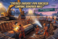 INFO GEMPAR! Perumda Tirta Musi Gercep Perbaiki Pipa Bocor Simpang Bandara Mas, Air Stop Sementara!