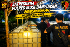 Puluhan Ribu Liter Minyak Mentah dan Olahan Ilegal Diamankan Polres Muba