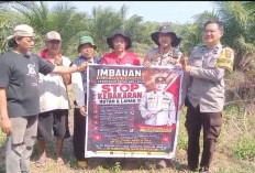 Tekan Risiko Karhutla, Polsek Plakat Tinggi Edukasi Warga Soal Larangan Bakar Lahan