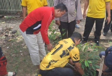 Markas Polsek Pemulutan Mendadak Ditanami Puluhan Bibit Durian hingga Cabai di Lahan 1 Hektare, Ada Apa?