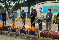  545 Ribu Batang Rokok Ilegal Dibakar di Langsa, Negara Terhindar dari Kerugian Ratusan Juta