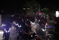 Night Ride Palembang Darussalam, Astra Motor Sumsel Kenalkan New Honda Vario Evo 160 kepada Komunitas